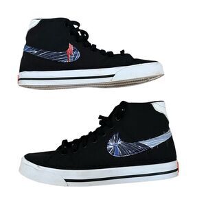 Nike Court Legacy Canvas Mid Black White shoes ~ Size 8 ~ DD0161-001